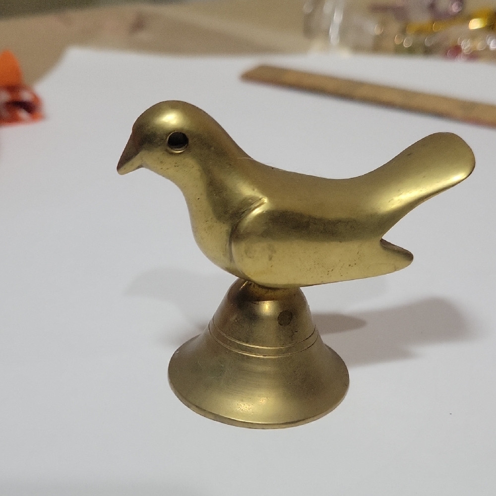 Brass  Bird Figurine Bell